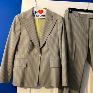 Women's Gray Pinstripe Suit Set